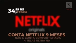 NETFLIX ULTRA HD 4 TELAS - 9 MESES - Assinaturas e Premium