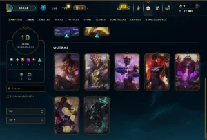 Mestre com 45 Champs e 10 Skins - League of Legends LOL