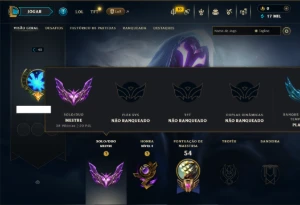 Mestre com 45 Champs e 10 Skins - League of Legends LOL
