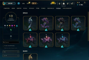 Mestre com 45 Champs e 10 Skins - League of Legends LOL