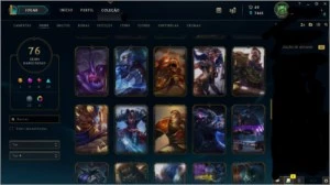 Vendo conta de LOL - Platina II com 74 skins habilitadas - League of Legends