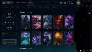 Vendo conta de LOL - Platina II com 74 skins habilitadas - League of Legends