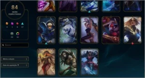 conta de lol, platina iv, 84 skins - League of Legends