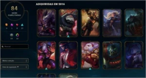 conta de lol, platina iv, 84 skins - League of Legends