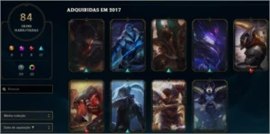 conta de lol, platina iv, 84 skins - League of Legends
