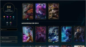 conta de lol, platina iv, 84 skins - League of Legends