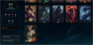 conta de lol, platina iv, 84 skins - League of Legends