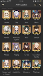 AR 58 Scaramouche C1 + arma, Xiao C1, Nahida - Genshin Impact