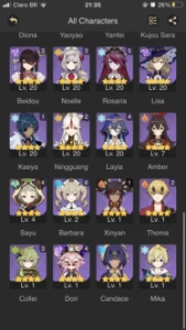 AR 58 Scaramouche C1 + arma, Xiao C1, Nahida - Genshin Impact