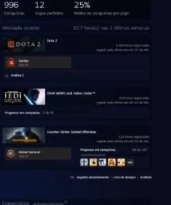 Conta Steam com 336 jogos + Dota 2 com arcanas