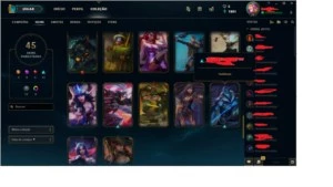 Vendo Conta do LOL PRATA V COM VARIAS SKINS INCLUSAS - League of Legends