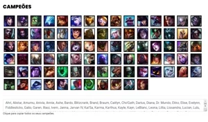 Conta Unranked com 86 Champs e 44 Skins + 450k de Brand - League of Legends LOL