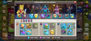 Cv13 Top + Conta Clash Royale - 2277 Gemas - 4 Equipamentos - Clash of Clans