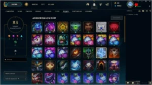 CONTA PLATINA 2 COM 31 SKINS E 83 ÍCONES - League of Legends LOL