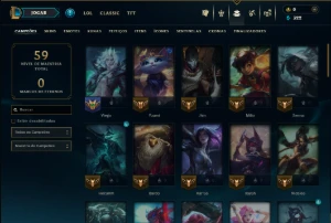 Platina 2 com 60 Champs e 49 Skins ( ADC / SUP / JG ) - League of Legends LOL