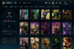Platina 2 com 60 Champs e 49 Skins ( ADC / SUP / JG ) - League of Legends LOL