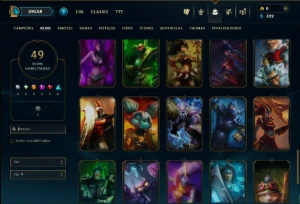 Platina 2 com 60 Champs e 49 Skins ( ADC / SUP / JG ) - League of Legends LOL