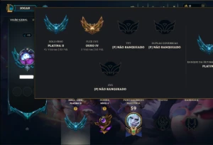 Platina 2 com 60 Champs e 49 Skins ( ADC / SUP / JG ) - League of Legends LOL