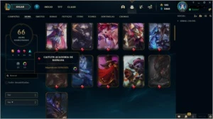 CONTA PLAT 4 VARIAS SKINS(MAIN FIORA, YAS, ZED, KAT) - League of Legends LOL