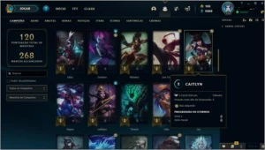 CONTA PLAT 4 VARIAS SKINS(MAIN FIORA, YAS, ZED, KAT) - League of Legends LOL