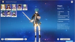 GENSHIN IMPACT - PERSONAGENS E ARMAS 4 ESTRELAS !