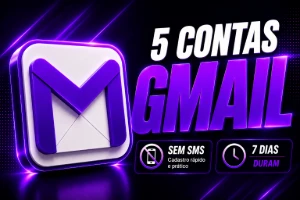Gmail 5 contas duram 7 dias sem SMS - Emails