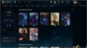 CONTA LOL NO OURO 2 + 176 SKINS + TODOS CAMPEÕES LANÇADOS - League of Legends