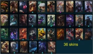 Conta Lv. 82/36 Skins/56 Campeões/Platina 3/ Fiora Prestígio - League of Legends LOL