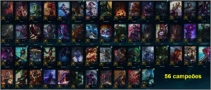 Conta Lv. 82/36 Skins/56 Campeões/Platina 3/ Fiora Prestígio - League of Legends LOL
