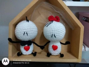 Casal Migli e Bigli - Noivinhos - Artesanato e Personalizados