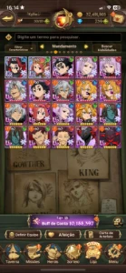 Conta end game - The Seven Deadly Sins: Grand Cross 10KK CC!