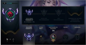 Conta lol Diamante 4 - League of Legends
