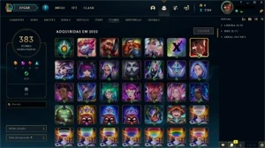 Conta de lol, ouro 3, level 459, todos os champs e 226 skins - League of Legends