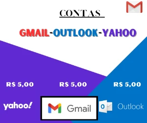 Emails top, Gmail, outlook e Hormail +Bônus 50 seguidores