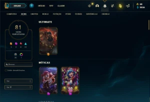 Conta bronze 2 com 150 Champs e 81 Skins - League of Legends LOL
