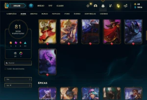 Conta bronze 2 com 150 Champs e 81 Skins - League of Legends LOL