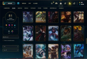 Conta bronze 2 com 150 Champs e 81 Skins - League of Legends LOL