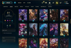 Conta bronze 2 com 150 Champs e 81 Skins - League of Legends LOL