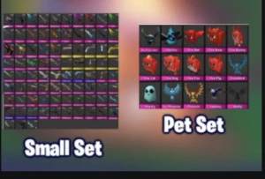 Small set + pet set completos entrega imediata (mm2)  - Roblox