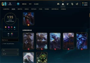 conta league of legends LOL