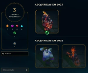 Conta Lol Level 130 + 51 Skins, 84 campeões + conta Valorant - League of Legends