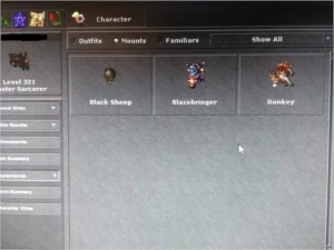 Acc Honbra MS 322 ml 106 "full set" 940 loyalty 5 meses p.a. - Tibia