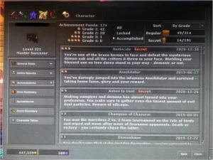 Acc Honbra MS 322 ml 106 "full set" 940 loyalty 5 meses p.a. - Tibia