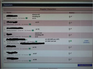Acc Honbra MS 322 ml 106 "full set" 940 loyalty 5 meses p.a. - Tibia