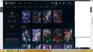 Conta League of Legends OuroIV, 76 Skins, 106 Campeões... LOL