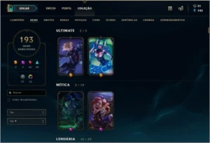 CONTA LOL DIAMOND COMPLETA (OPORTUNIDADE) - League of Legends