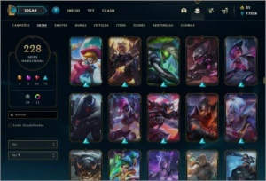 CONTA LOL 228 SKINS - League of Legends