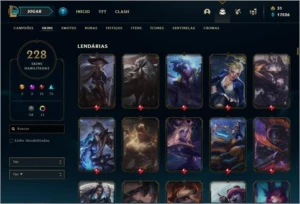 CONTA LOL 228 SKINS - League of Legends