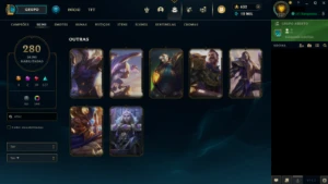 Conta LOL Ouro Todos os campeões + 280 SKINS MMR DIAMANTE - League of Legends