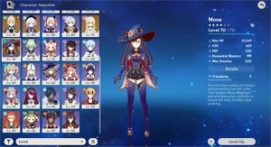 AR 57 - Conta com 15 personagens 5⭐ e 8 armas 5⭐ - Genshin Impact